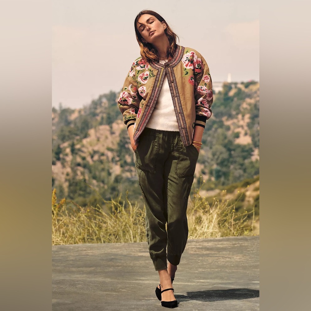 ANTHROPOLOGIE NEEDLEPOINT BOMBER JACKET - Picture 3 of 14
